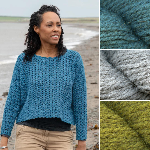Open Reef Sweater in The Fibre Co. Amble